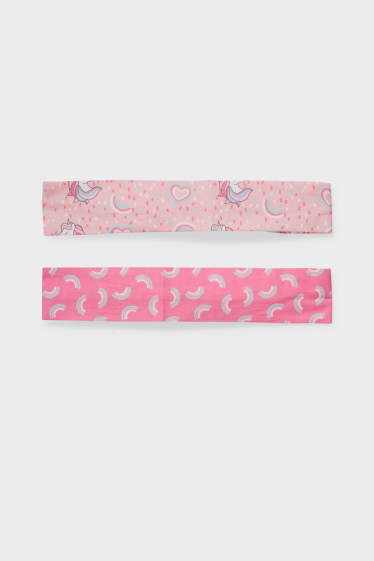 Niños - Pack de 2 - cintas para el pelo - fucsia / rosa