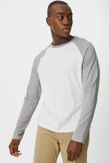 Men - Long sleeve top - white