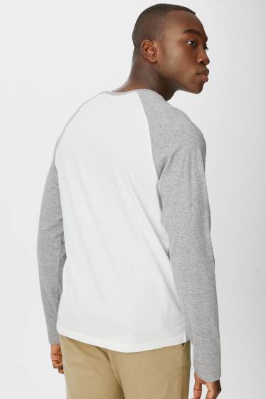 Men - Long sleeve top - white