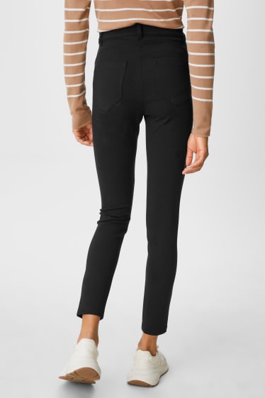 Mujer - Pantalón - tapered fit - negro