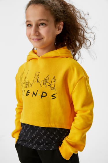 Dzieci - Friends - zestaw - bluza z kapturem i top - 2 części - żółty