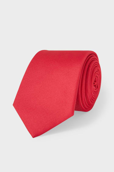 Herren - Krawatte - rot