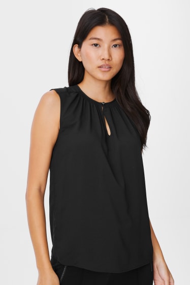 Donna - Blusa smanicata business - nero