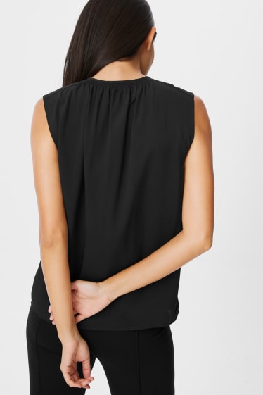 Women - Business blouse top - black