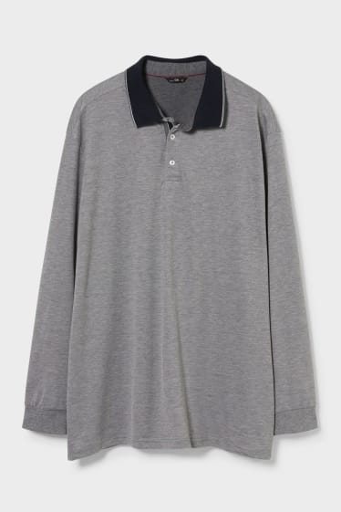 Men - Polo shirt - gray-melange