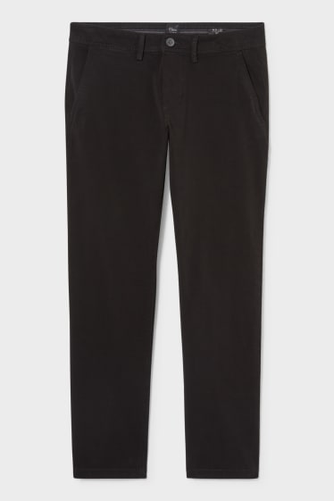 Pánské - Kalhoty chino - slim fit - flex - černá