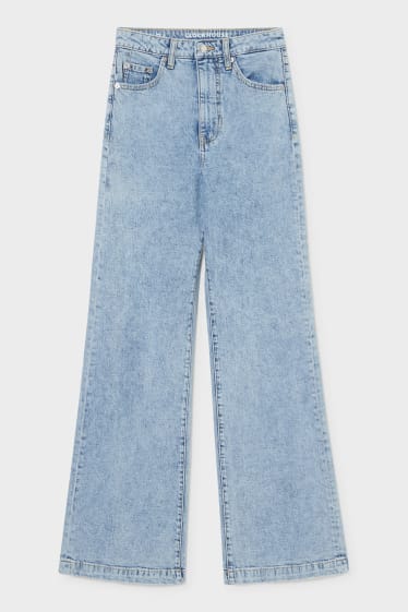 Ragazzi e giovani - CLOCKHOUSE - wide leg jeans - jeans azzurro