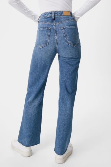 Kobiety - CLOCKHOUSE - relaxed jeans - wysoki stan - dżins-niebieski
