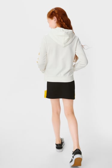 Children - Set - hoodie and sweatshirt skirt - 2 piece - white