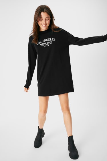 Women - CLOCKHOUSE - sweatshirt dress - black