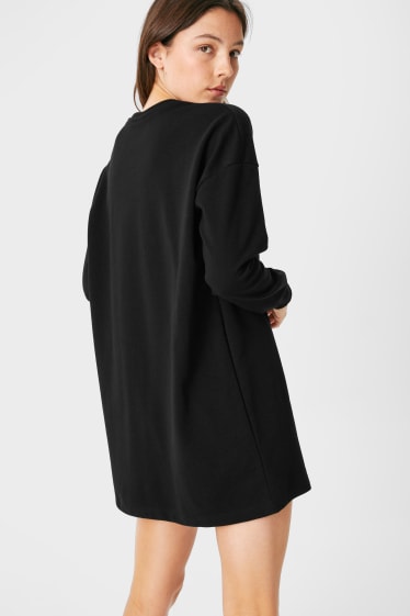 Femmes - CLOCKHOUSE - robe en molleton - noir
