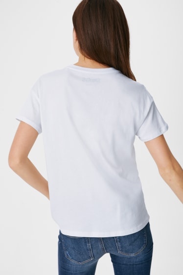 Dospívající a mladí - CLOCKHOUSE - tričko - Šmoulové - bílá