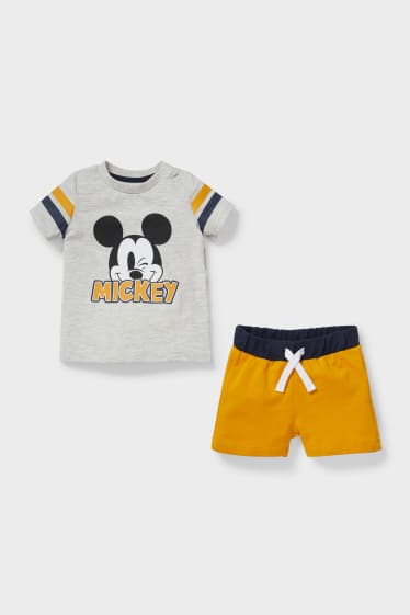 Bébés - Mickey Mouse - ensemble pour bébé - 2 pièces - gris clair chiné