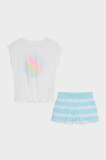 Children - Short pyjamas  - 2 piece - light turquoise