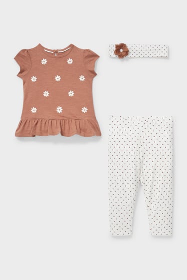Babies - Baby Outfit  - 3 Piece - dark brown