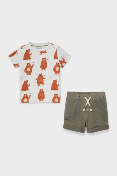 Babies - Baby Outfit  - 2 Piece - light gray-melange