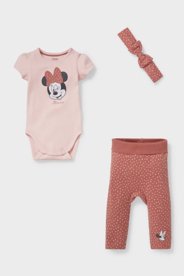 Baby's - Minnie Mouse - baby-outfit - 3-delig - bruin