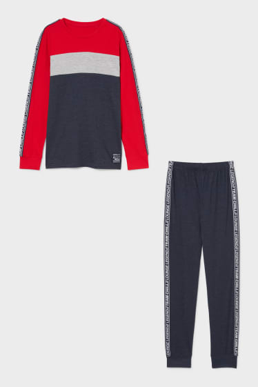 Kinderen - Pyjama - 2-delig - rood / blauw