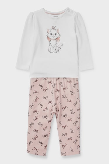Baby's - Aristocats - baby-pyjama - 2-delig - wit / roze