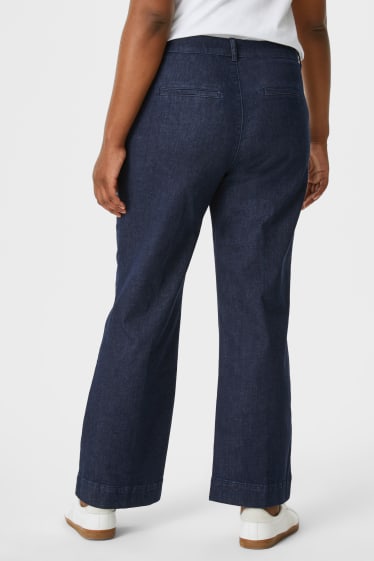 Damen - Wide Leg Jeans - dunkelblau