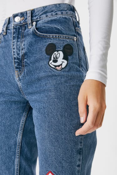 Femmes - CLOCKHOUSE - mom jean - high waist - Mickey Mouse - jean bleu