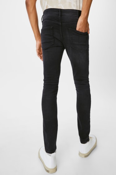 Heren - CLOCKHOUSE - skinny jeans - jog denim - jeansdonkergrijs