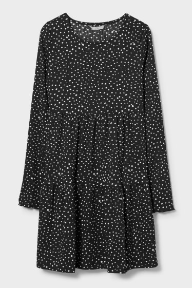 Damen - CLOCKHOUSE - Kleid - gepunktet - schwarz