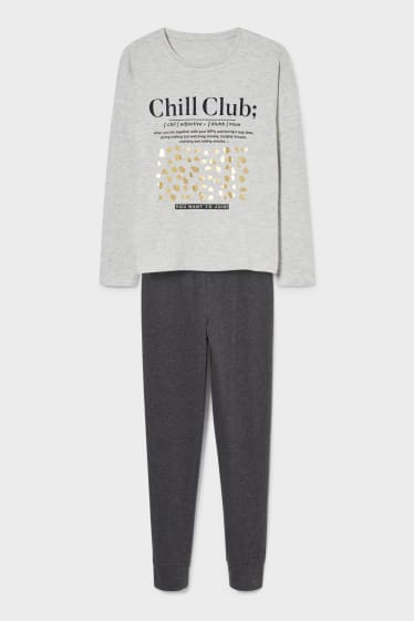 Enfants - Pyjama - 2 pièces - gris foncé / gris clair
