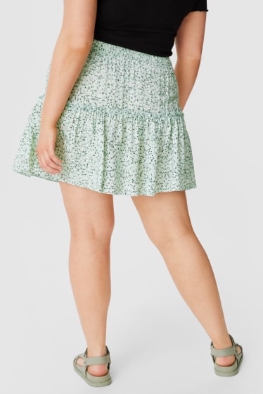 Women - CLOCKHOUSE - skirt - floral - mint green