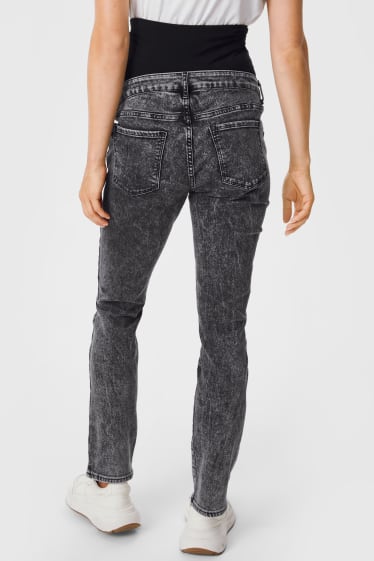 Dames - Zwangerschapsjeans - slim jeans - jeansgrijs