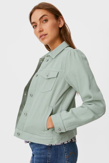 Women - Denim jacket - light green