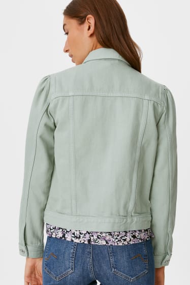 Women - Denim jacket - light green