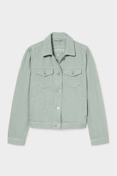 Women - Denim jacket - light green