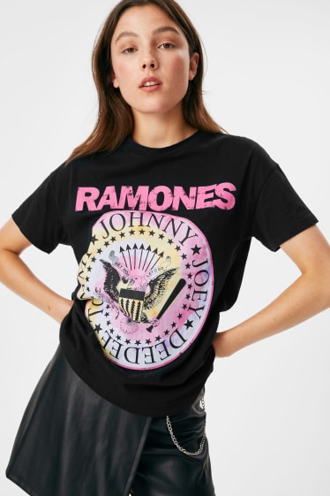 Femmes - CLOCKHOUSE - T-shirt - Ramones - gris foncé