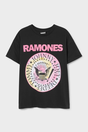 Femmes - CLOCKHOUSE - T-shirt - Ramones - gris foncé