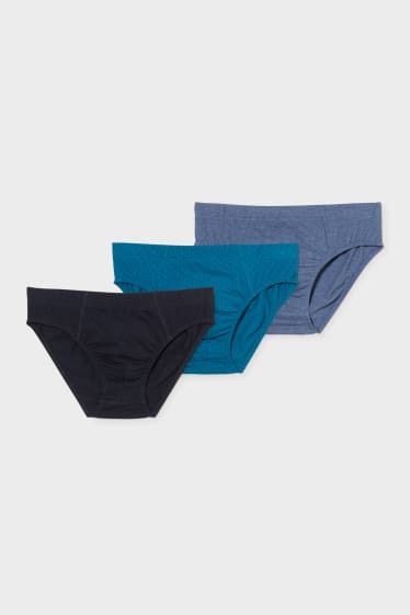 Hommes - Lot de 3 - culottes - bleu pétrole