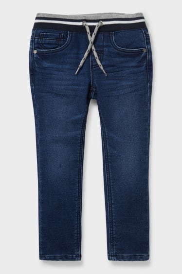 Children - Skinny jeans - thermal jeans - denim-blue
