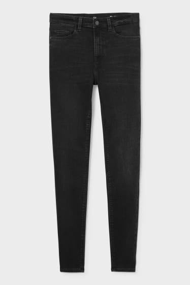 Dames - Skinny jeans - high waist - zwart