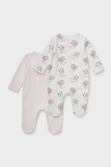 Baby's - Set van 2 - Aristocats - babypyjama - wit / roze