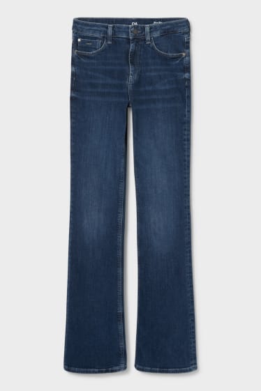Women - Premium bootcut jeans - blue denim
