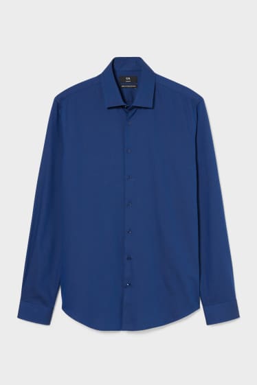 Men - Business shirt - slim fit - Kent collar - easy-iron - blue