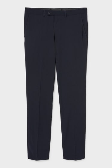 Heren - Broek uit het combi-systeem - slim fit - stretch - donkerblauw