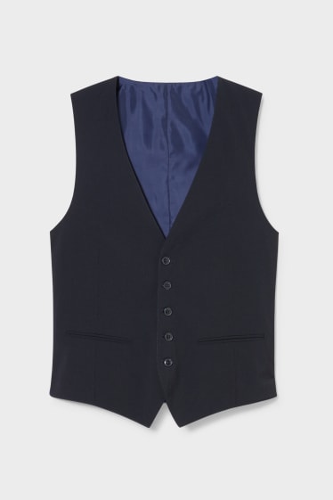 Men - Suit waistcoat - slim fit - stretch - dark blue