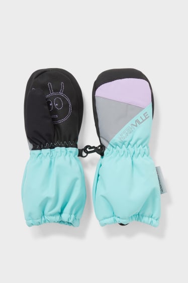 Children - Ski gloves - black / turquoise