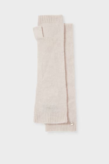 Dames - Handschoenen van kasjmier - crème wit