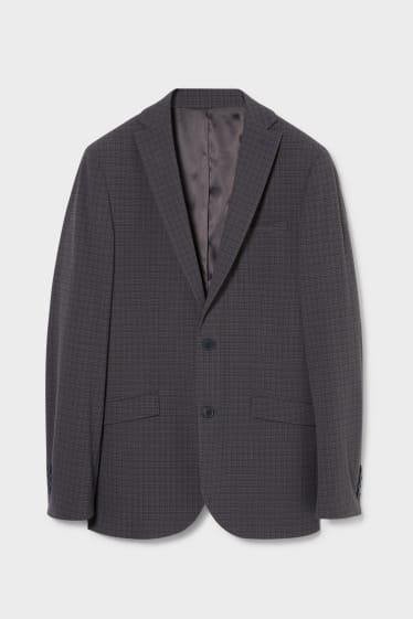 Men - Mix-and-match tailored jacket - slim fit - flex - check - gray