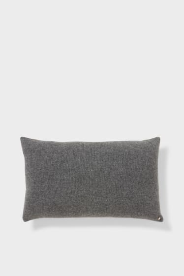 Women - Cashmere cushion - 50 x 30 x 14 cm - dark gray