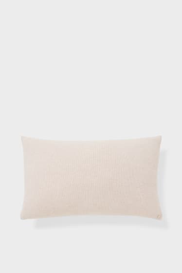 Women - Cashmere cushion - 50 x 30 x 14 cm - cremewhite