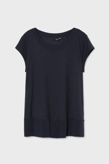 Donna - T-shirt di lyocell - blu scuro