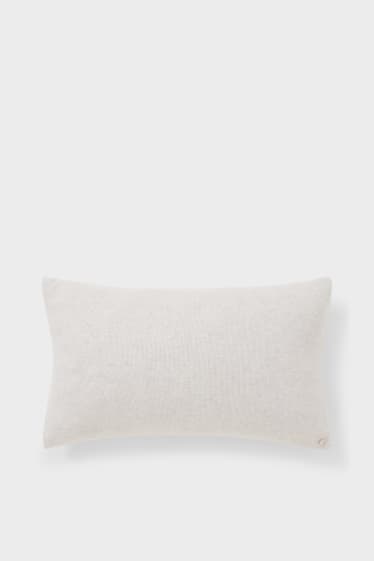 Women - Cashmere cushion - 50 x 30 x 14 cm - light gray